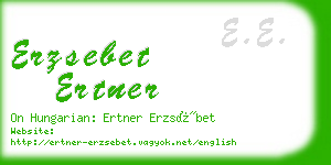 erzsebet ertner business card